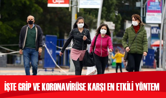 Mevsimsel grip ve koronavirüse karşı en etkili mücadele yöntemi: Maske