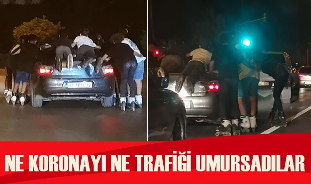 Ne koronayı ne trafiği umursadılar