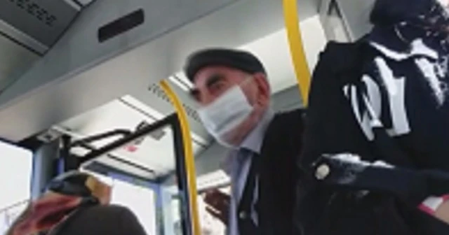 Otobüsten inmek istemeyen yaşlı adam, tehditler savurdu