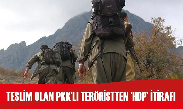 Teslim olan PKK&#039;lı teröristten &#039;HDP&#039; itirafı