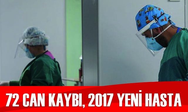 Türkiye’de koronavirüste son durum: 2017 yeni hasta, 72  can kaybı