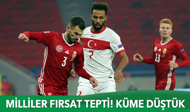 A Milli Takım Macaristan&#039;a 2-0 yenildi