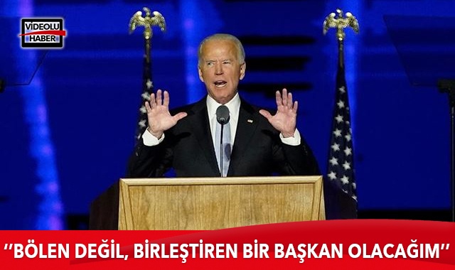 ABD başkanlığına seçilen Biden zafer konuşması yaptı