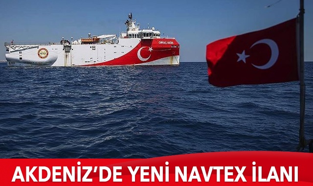 Akdeniz&#039;de yeni NAVTEX ilanı