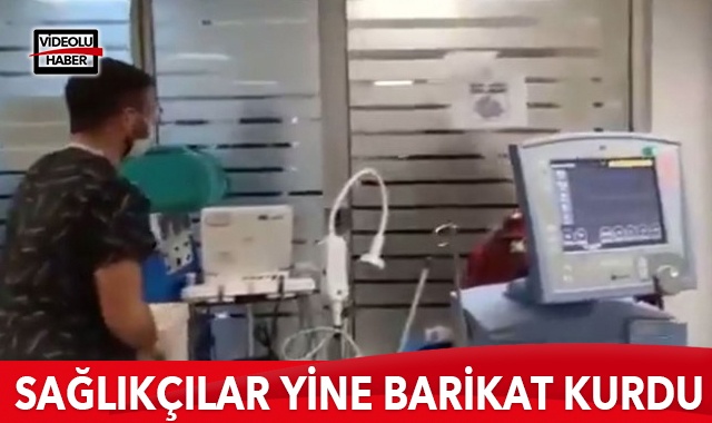 Ankara&#039;da skandal görüntü: Sağlık çalışanları yine barikat kurdu