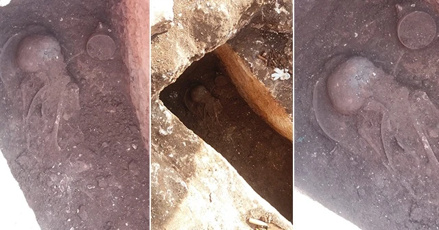 Antik kazıda 1500 yıllık insan iskeleti bulundu
