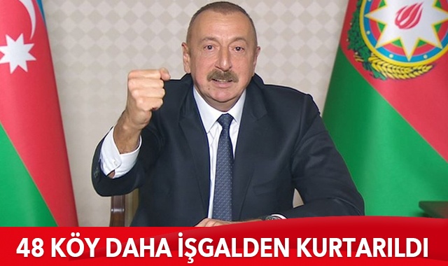 Azerbaycan 48 köy, 1 kasaba ve 8 stratejik noktayı işgalden kurtardı