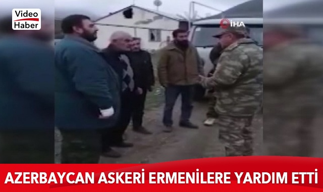 Azerbaycan askeri, Ağdam’ın tahliyesinde Ermeni sivillere yardım etti