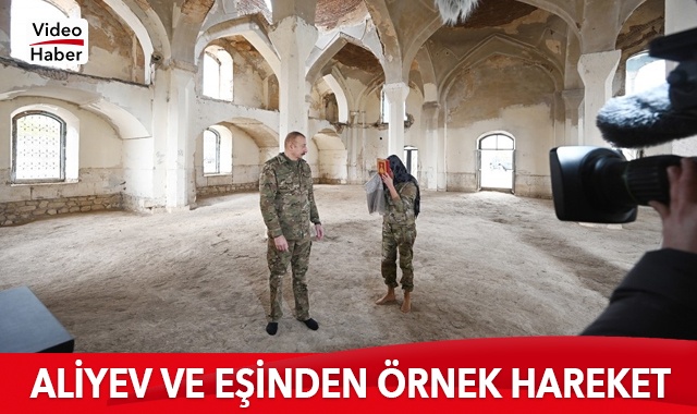 Azerbaycan Cumhurbaşkanı Aliyev ve eşinden örnek hareket