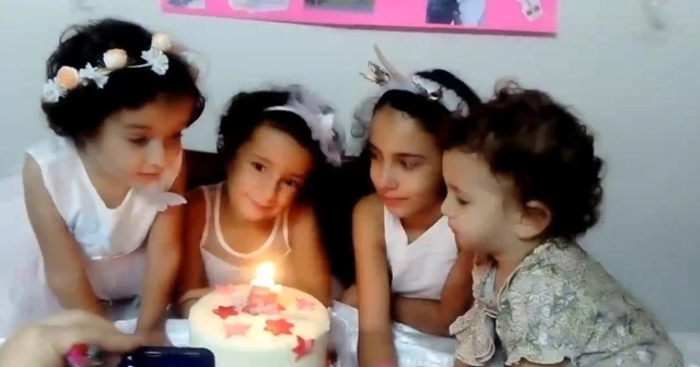 Babaanne ve 4 torunundan geriye doğum günü görüntüsü kaldı