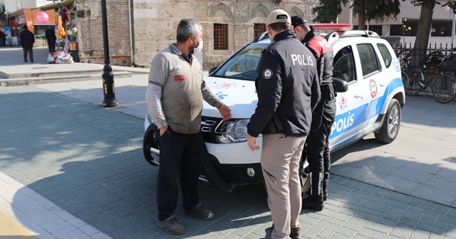 Bolu’da maske cezası kesilen vatandaşla polis arasında tartışma