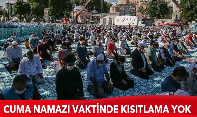 Cuma namazı saatinde kısıtlama yok