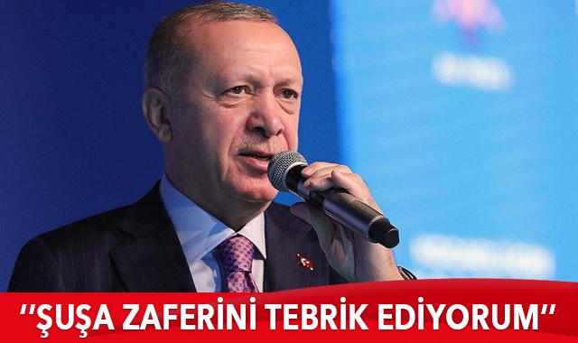 Cumhurbaşkanı Erdoğan, Azerbaycan&#039;ın Şuşa zaferini tebrik etti