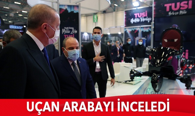 Cumhurbaşkanı Erdoğan, uçan araba TUSİ’yi inceledi