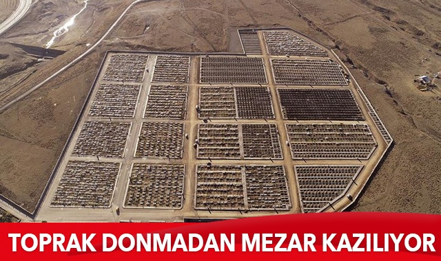 Erzurum&#039;da kış öncesi mezar hazırlığı