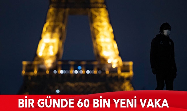 Fransa&#039;da günlük Kovid-19 vakası ilk kez 60 bini geçti