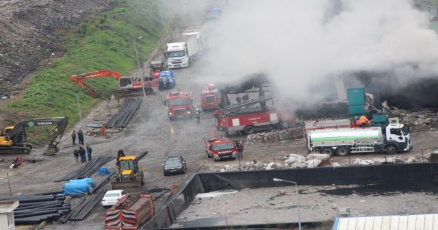 Giresun&#039;da çöp tesisinde yangın