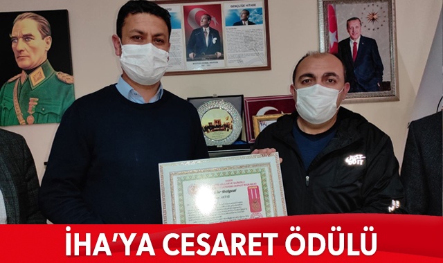 İHA’ya şehit yakınlarından cesaret ödülü