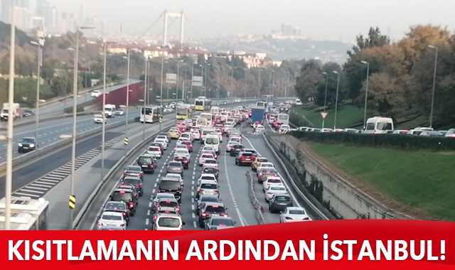 Kısıtlama sonrası trafik yoğunluğu