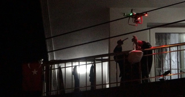 Kısıtlamada drone'la şırdan teslimatı