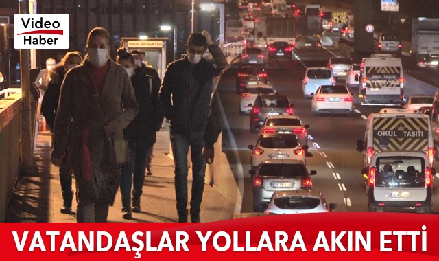 Kısıtlamanın ardından iş başı yapan vatandaşlar yollara akın etti