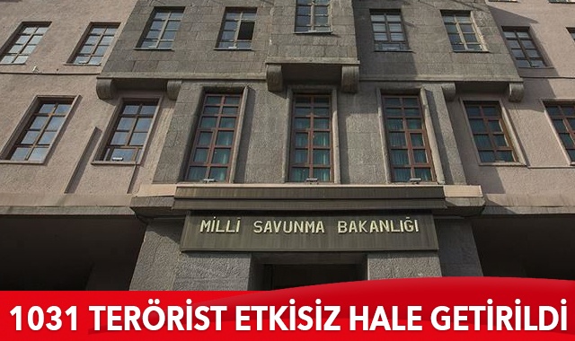 MSB: 2020 yılı içerisinde 1031 terörist etkisiz hale getirildi