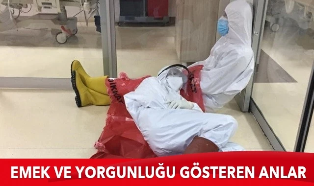 Pandemi servisindeki hemşirelerin mücadelesini gösteren fotoğraflar