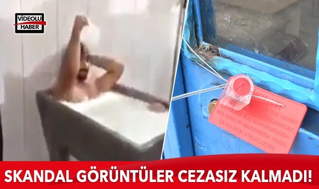Skandal görüntüler cezasız kalmadı! Süt kazanına girip banyo yaptı