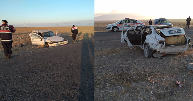 Takla atan otomobilin sürücüsü yaralandı