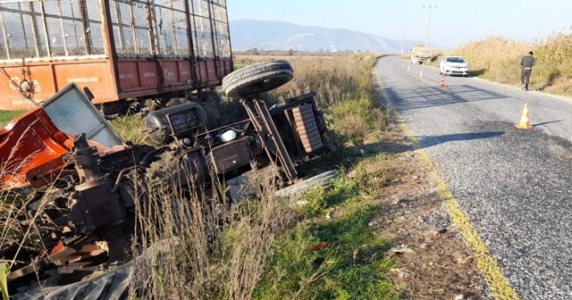 Traktör ile kamyon çarpıştı: 1 ölü