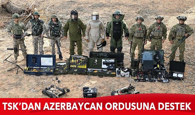 TSK&#039;dan Azerbaycan ordusuna mayın temizleme desteği