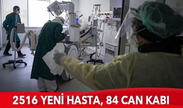 Türkiye’de koronavirüste son durum: 2516 yeni hasta, 84 can kaybı