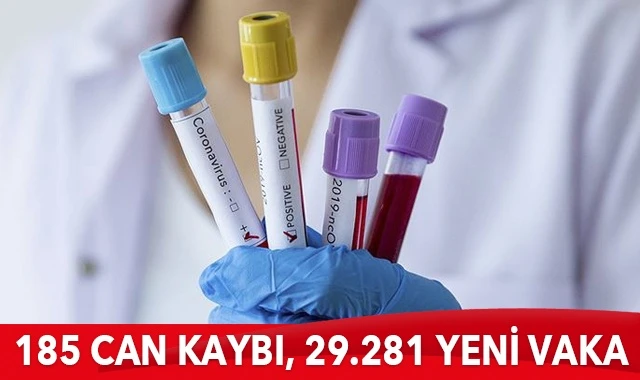 Türkiye’de koronavirüste son durum: 29.281 yeni vaka, 185 can kaybı