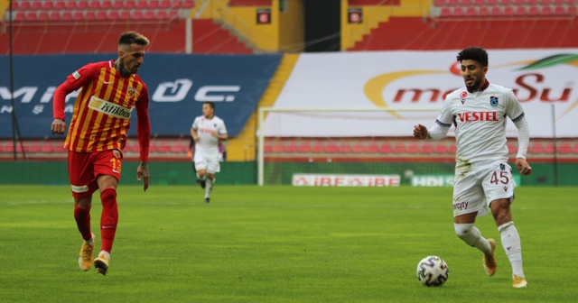 Kayserispor-Trabzonspor maçında gol sesi çıkmadı