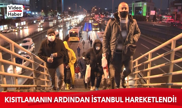 Kısıtlamanın ardından İstanbul trafiğinde hareketlilik başladı