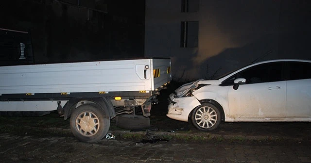 Polisten kaçan alkollü sürücü kaza yaptı