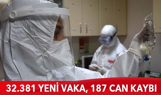 Türkiye’de koronavirüste son durum : 32.381 yeni vaka, 187 can kaybı