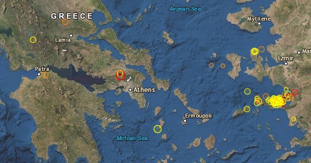 Yunanistan&#039;da 4.8 büyüklüğünde deprem