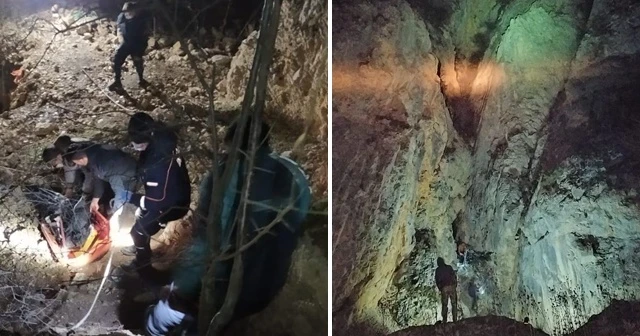 40 metrelik uçurumdan düşen çoban hayatını kaybetti