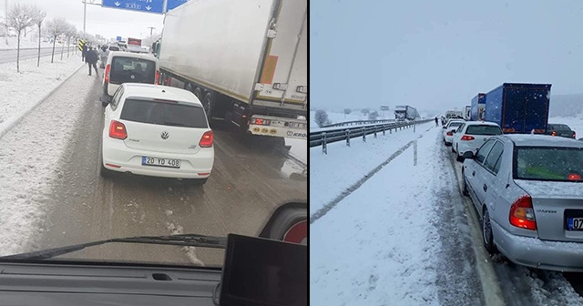 Afyonkarahisar-Antalya karayolu kar yağışı nedeniyle kapandı