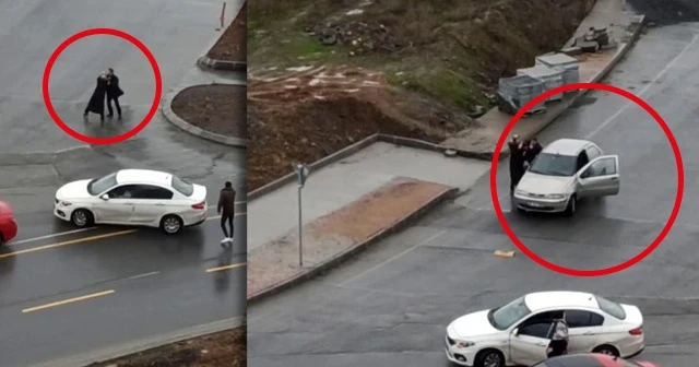 Tartıştığı kadını zorla araca bindirmek istedi! Vatandaşlar son anda engel oldu