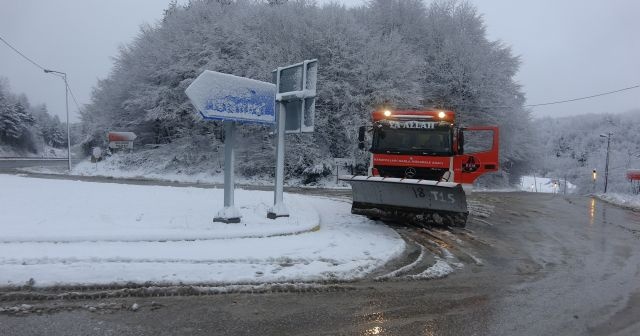 Bolu Dağı’nda kar yağışı etkili oldu