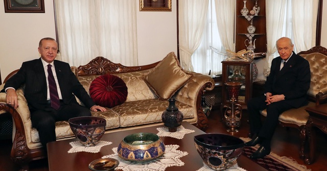 Cumhurbaşkanı Erdoğan, MHP Genel Başkanı Devlet Bahçeli ile görüştü