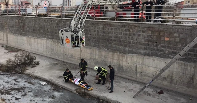 Sulama kanalından gelen 'imdat' sesi ekipleri harekete geçirdi