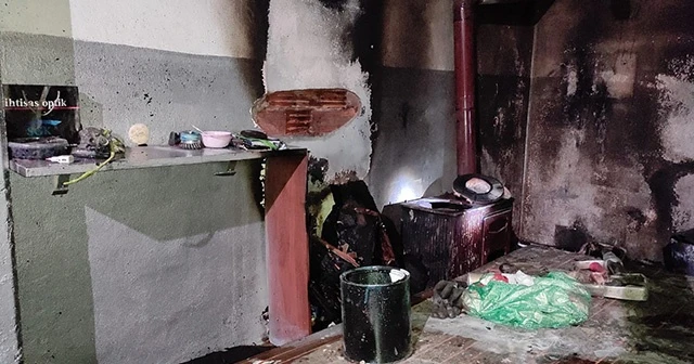Tinerle sobayı yakmaya çalışınca hastanelik oldu