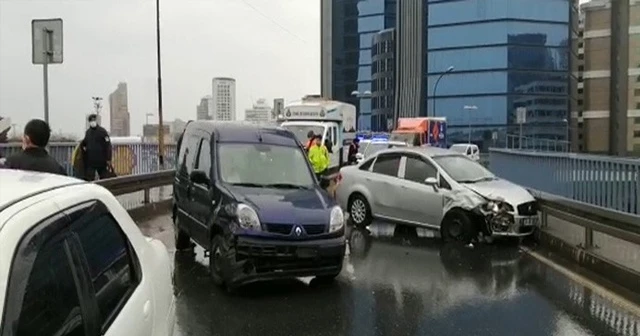 Zincirlikuyu'da boş yolda zincirleme kaza