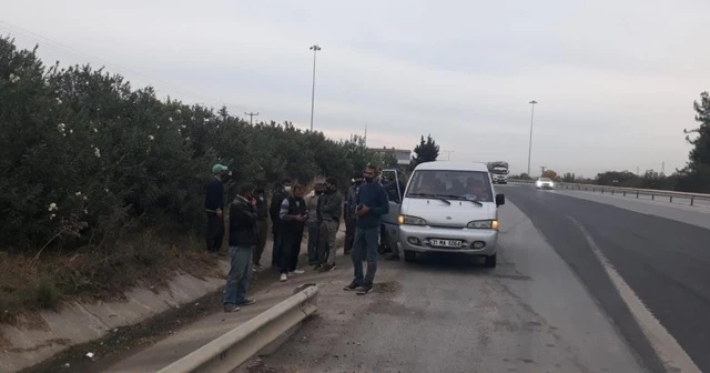 9 kişilik araçtan 18 kişi çıktı