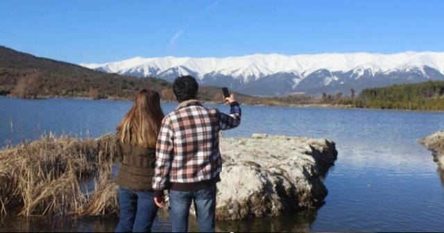 Bu manzarayı izlemek için şehir dışından geldiler