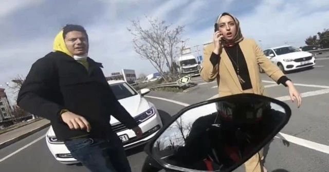 Genç kadının dehşeti yaşadığı olay kamerada