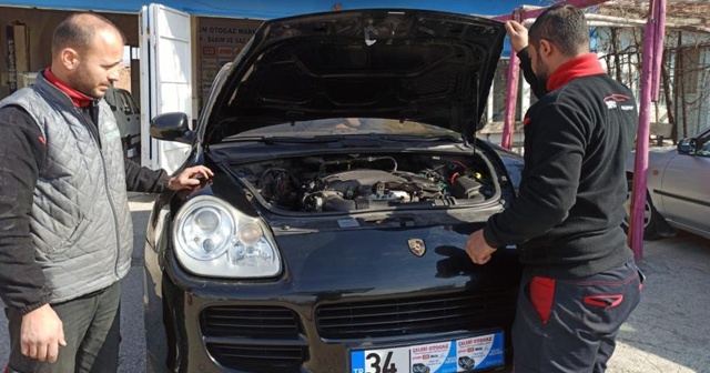 Lüks Porsche cipe LPG taktırıldı